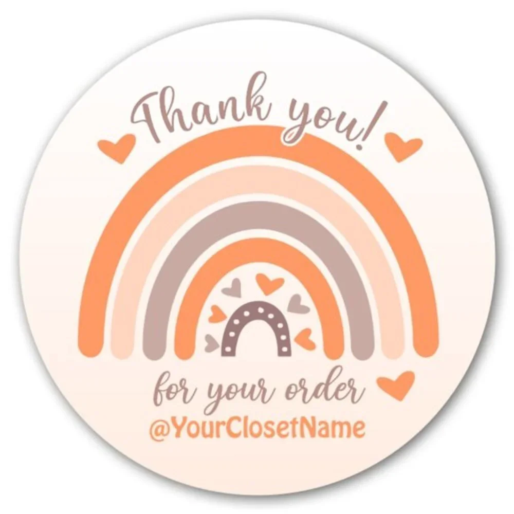 ♥️ 5x25 / 60 Thank You Stickers